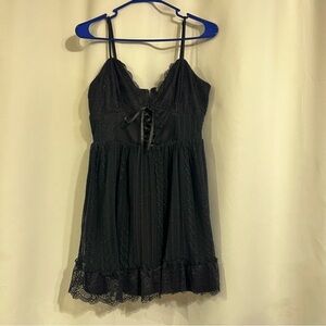 Frille Rese Black Lace Corset Style Dress Size L (Junior) new